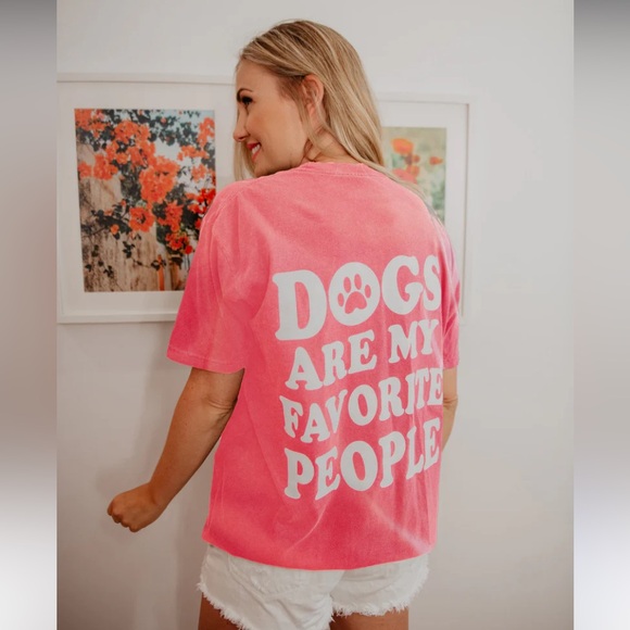 Comfort Colors Other - Dogs are My Favorite People Oversized Print Graphic Tee - Sz M New with Tags!